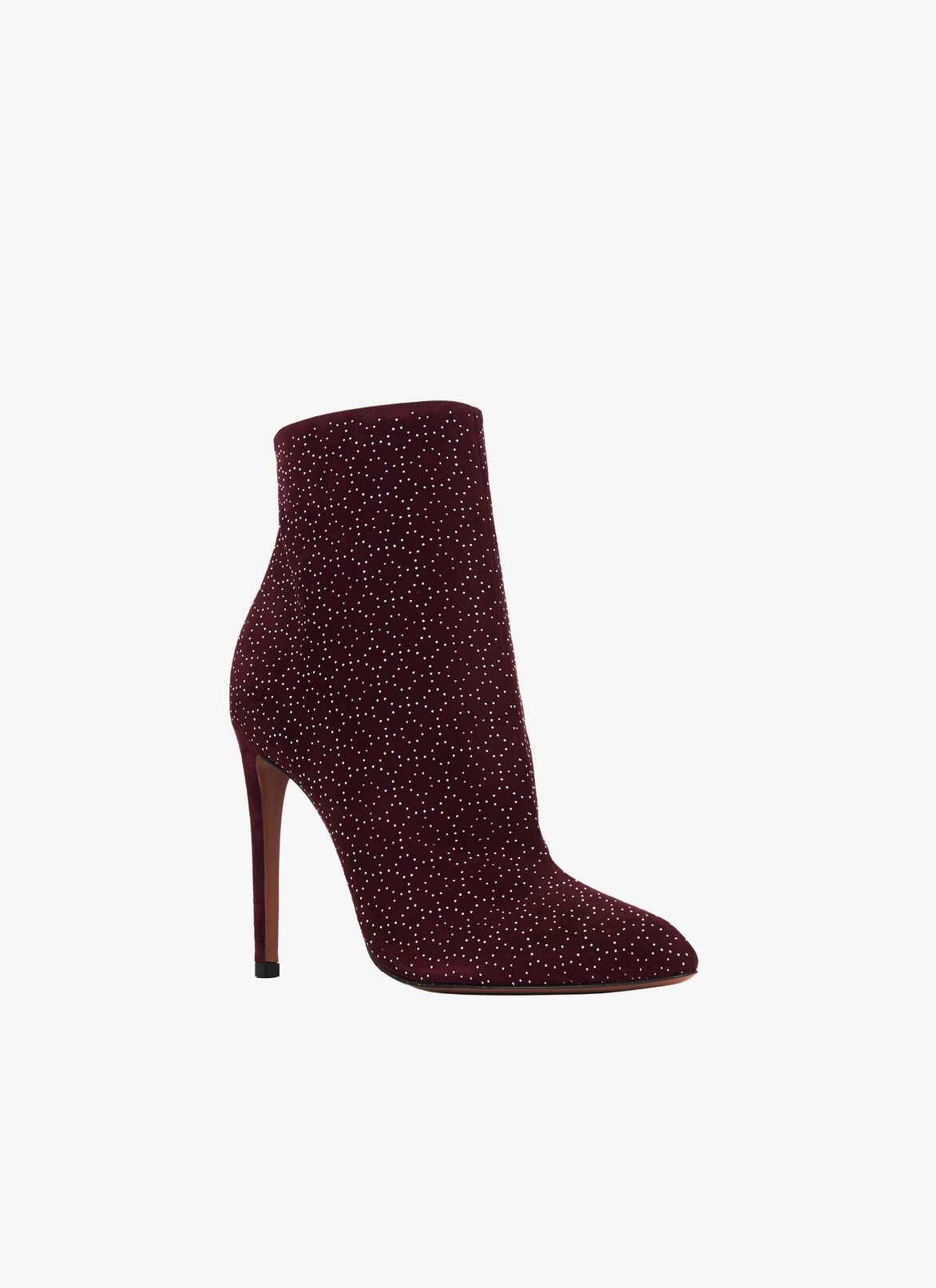 STILETTO ANKLE BOOTS  ALAÏA BLACKCURRANT STILETTO ANKLE BOOTS